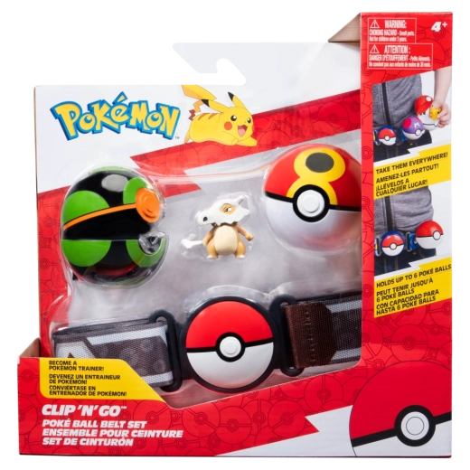 Pokémon Clip ’N’ Go pásek s Pokébally a figurkou Cubone