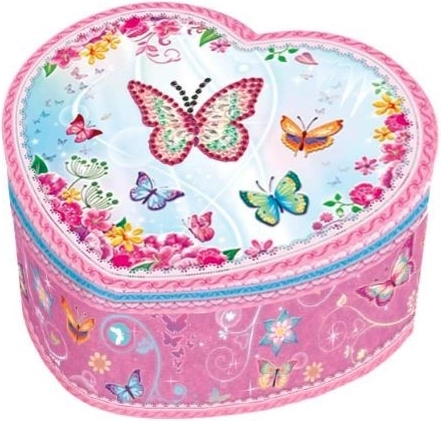 Pozytywka ve tvaru srdce s motýlky