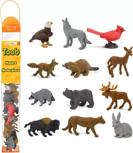 Tuba s figurkami Safari Ltd. příroda (12 figurek)