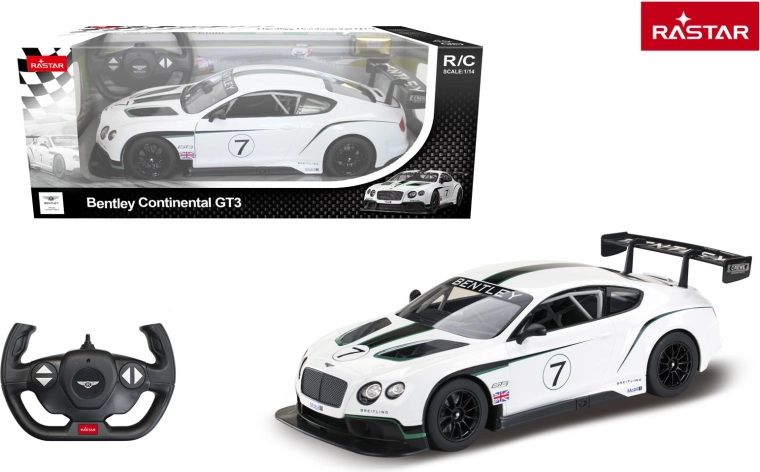 Rastar RC auto Bentley Continental GT3 1:14 bílé