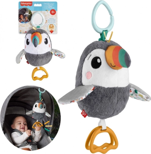 Fisher-Price závěsná hračka tukan s chrastítkem a křidélky