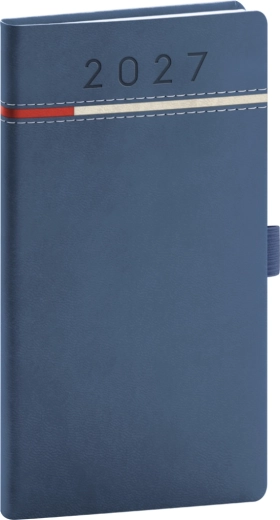 Notique kapesní diář Tomy 2027 modro-červený 9 × 15,5 cm