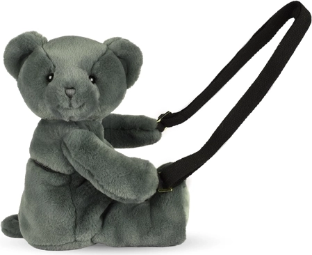Doudou plyšová taška přes rameno medvídek khaki 30 cm