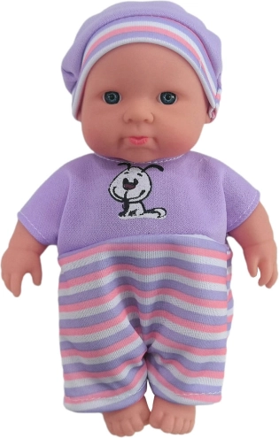 Fialové miminko 18 cm