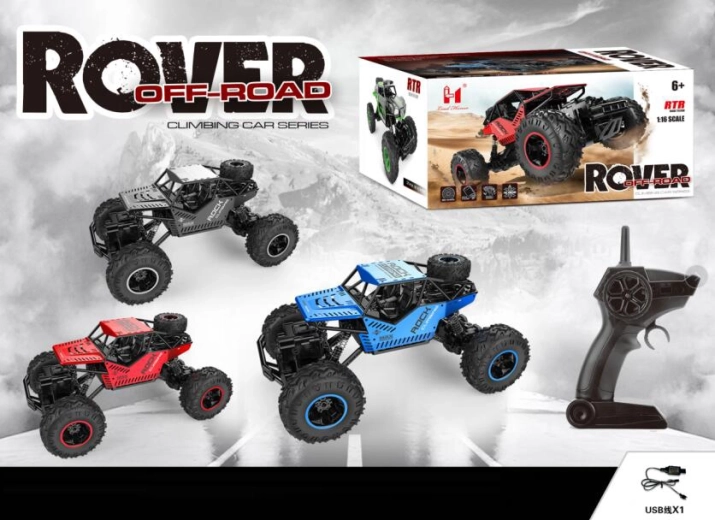 Terénní auto na dálkové ovládání 4x4 s akumulátorem 1:16