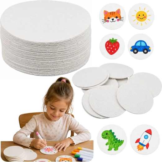 3D malovací papírové krážky z dřevní buničiny DIY 6 cm (20 ks)