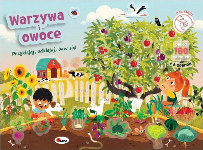 Přilep, odlep a bav se! Zelenina a ovoce – knížka s opakovaně použitelnými samolepkami