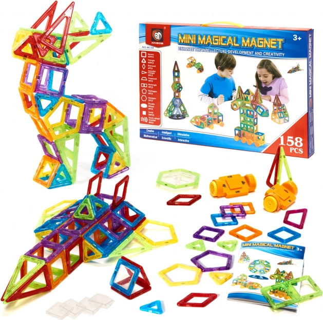 Magnetické stavebnice pro děti Magical Magnet 162 kusů – 158 dílů
