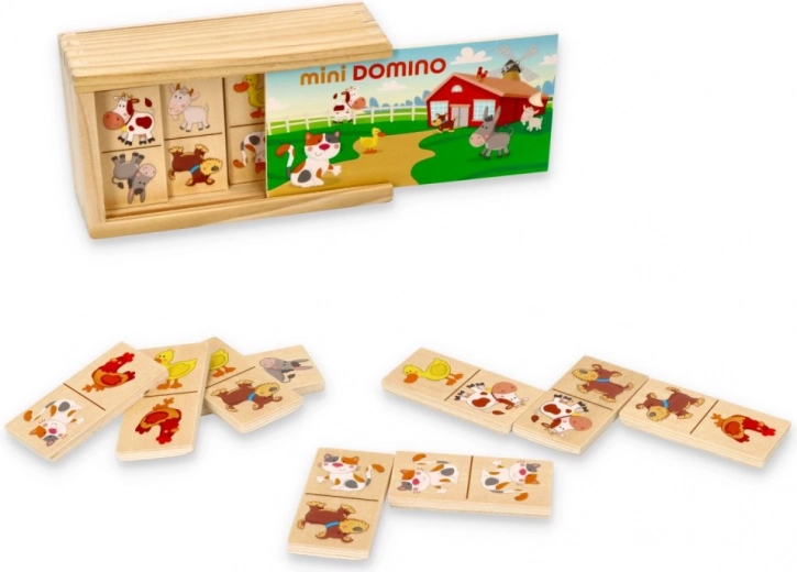 Mini domino se zvířátky v krabičce