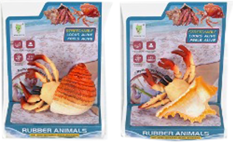 Gumový krab s ulitou 10 cm