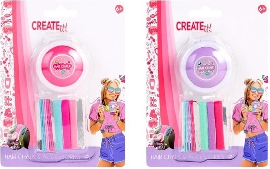 Create it! křída na vlasy se stylingovými doplňky