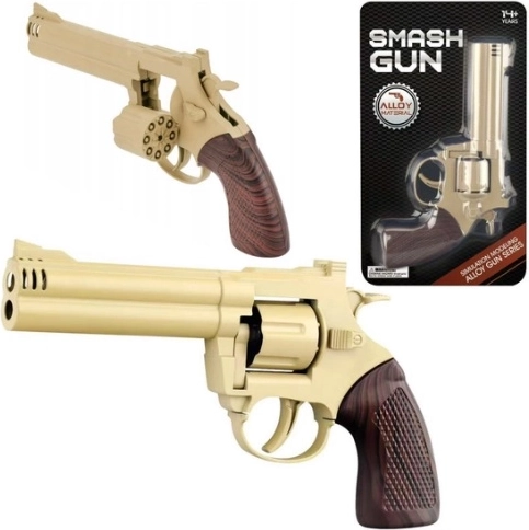 Kovový kapslový revolver v pískové barvě