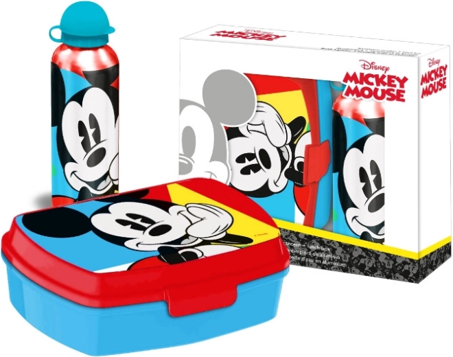 Svačinový box a kovová láhev MICKEY MOUSE – dětská sada