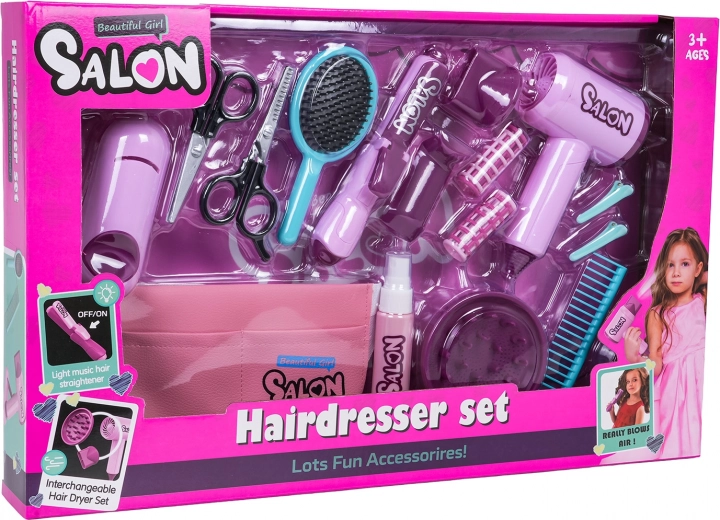 Mega set malé kadeřnice – růžový salon pro děti