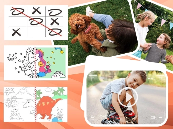 Fotky, 1080P video a zábavné hry