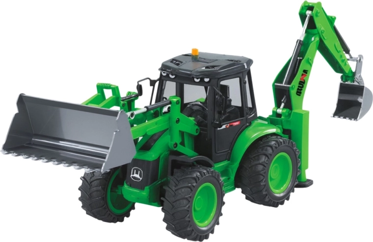 Plně funkční přední lžíce i zadní rypadlo