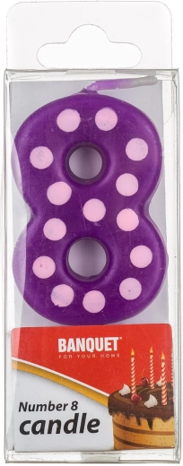Narozeninová svíčka číslo 8 s bodcem 5 × 3 cm