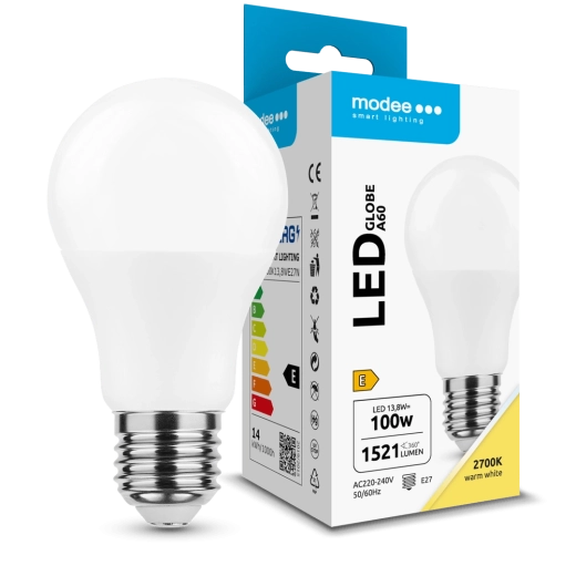 LED žárovka Globe A60 13,8 W E27 2700K 1521 lm 360°