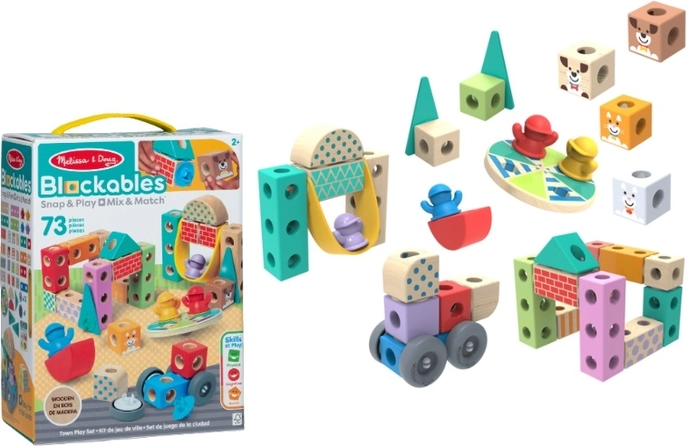 Melissa & Doug Blockables ve městě – dřevěná stavebnice