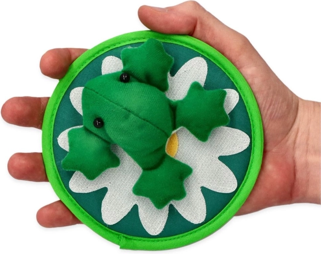 Hravý motiv žabky a květiny