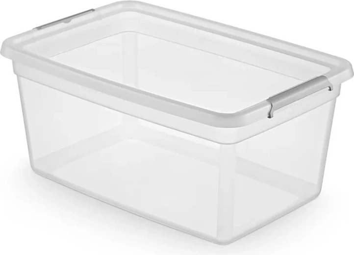 Basestore úložný box s víkem a klipsy 40 l (58 × 39 × 25 cm)
