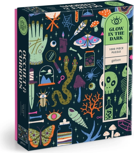 Galison svítící puzzle Okultní a zvláštní, 1000 dílků