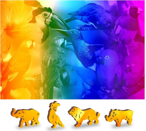 Dřevěné puzzle Ptačí ráj