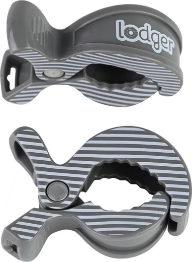 Lodger swaddle clip carbon stripe - 2 balení