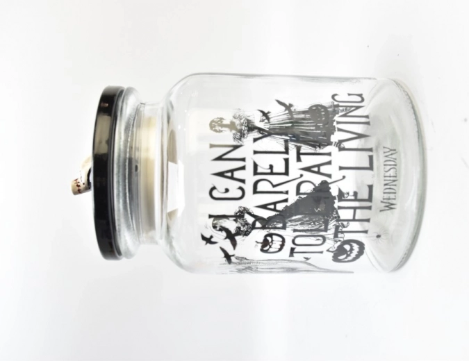 Skleněná dóza na sladkosti s víkem WEDNESDAY