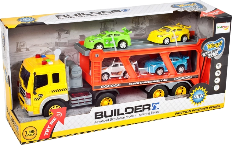 Nákladní auto – odtahová souprava s autíčky a světly