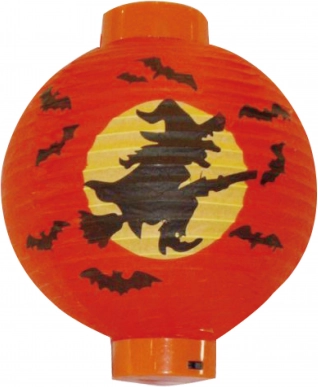 Dekorační lampion Čarodějnice Halloween 20 cm na baterie