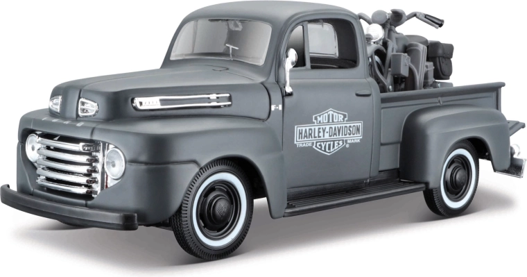 Maisto Harley-Davidson custom 1948 Ford F-1 pickup s motocyklem WLA Flathead 1:24