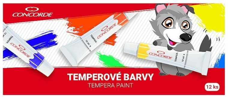 Temperové barvy CONCORDE 12× 12 ml