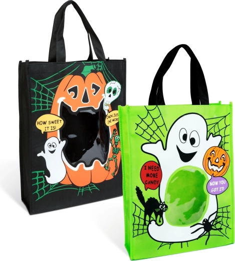 Halloweenová dárková taška s okénkem - 1 kus