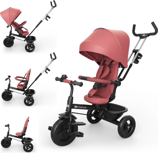 Kinderkraft Aston 2 Plus tříkolka 6v1 pink