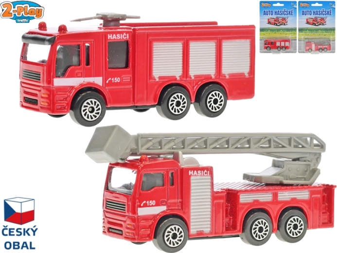 Kovový model hasičského auta 8 cm – 2-Play Traffic