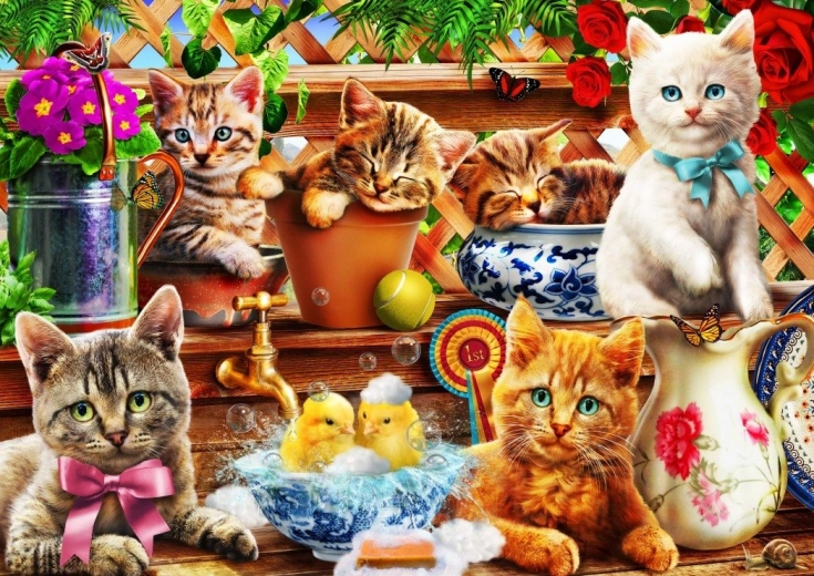 Bluebird puzzle koťata v kůlně 104 dílků