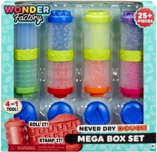 Wonder Factory nevysychající modelína a tvarovatelný písek mega kreativní sada