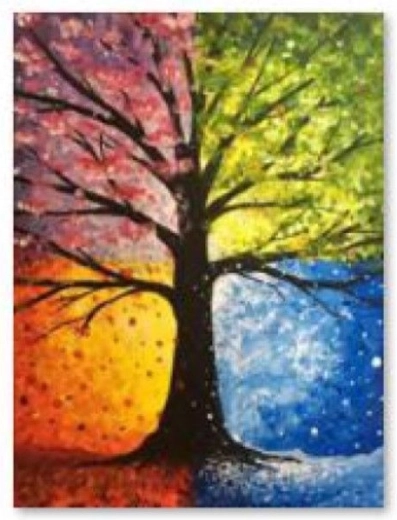 Diamantové malování – obraz strom 30 × 40 cm