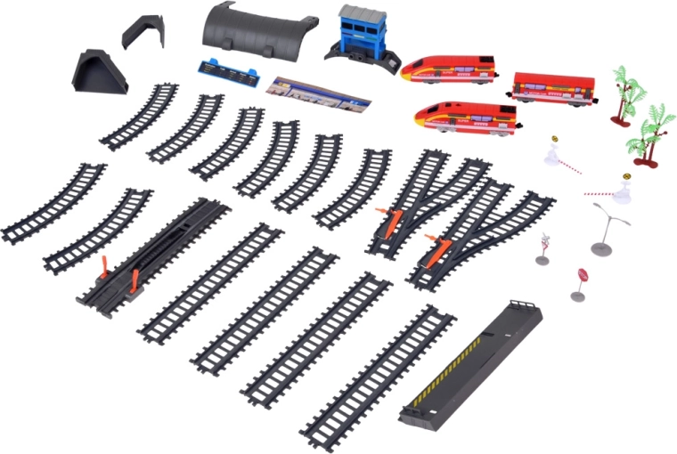 Koleje s výhybkami a doplňky pro propracovanou scenérii