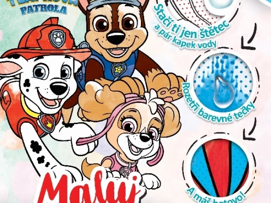 Omalovánka vodová A4 Paw Patrol - Tlapková Patrola