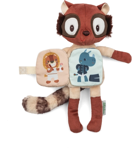 Lilliputiens plyšový lemur Elvis s látkovou knížkou a svítícími prvky