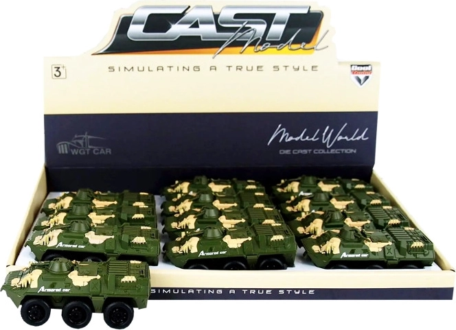 Kovové vojenské bojové vozidlo s natahovacím pohonem