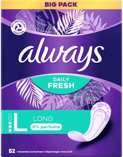 Always Daily Fresh Long slipové vložky 52 ks