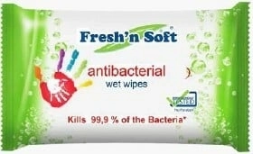 Fresh 'n soft antibakteriální vlhčené ubrousky na ruce 60 ks