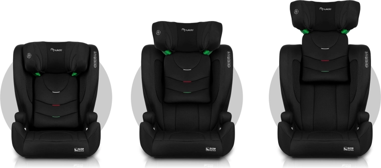 12 úrovní opěrky hlavy – roste s dítětem