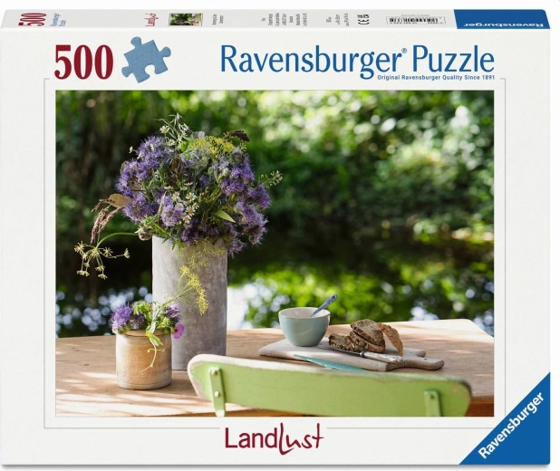 Ravensburger puzzle LandLust: Květiny na stole (500 dílků)