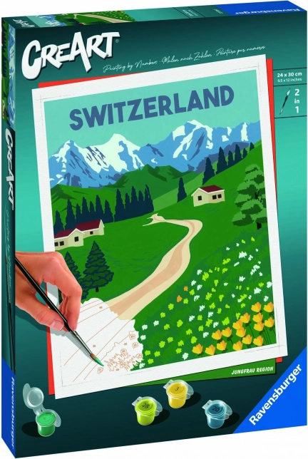 CreArt Jungfrau Region – malování podle čísel pro děti a teenagery