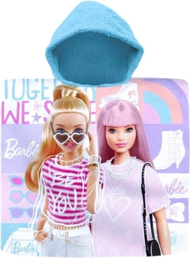 Dětské koupací pončo s kapucí Barbie