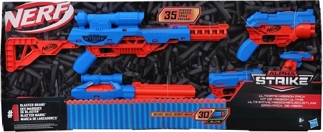 Nerf Alpha Strike ultimate mission pack – sada 5 blasterů a 30 šipek